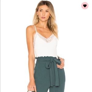 White Bodysuit with lace trim